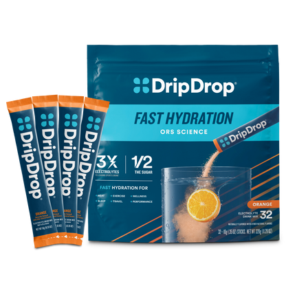 DripDrop Single Serve Electrolytes Powder Drink Mix 32 Sticks